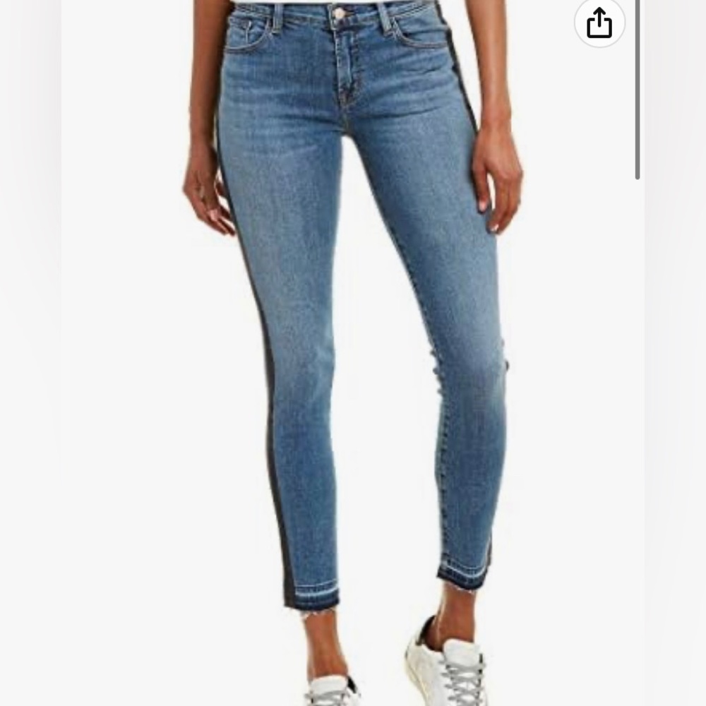 JBrand Alana distressed mid-rise skinny jeans